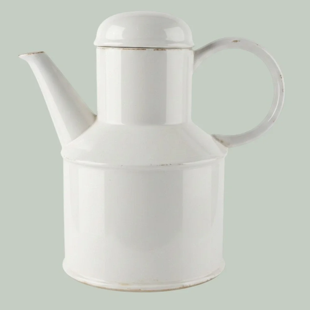 Stonehenge Midwinter White Ceramic Coffee Pot England Minimalist Teapot w/ Lid